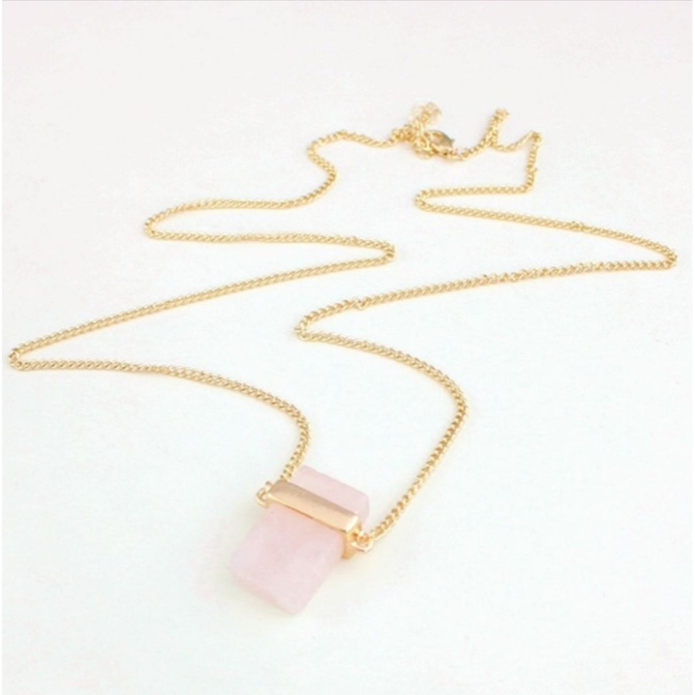 Natural Rose Quartz Necklace - Picture 4 of 4